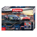 AUTORAMA CARRERA DIGITAL PISTA ELÉTRICA FULL THROTTLE 1/32 COM 8,0 METROS 2 CONTROLES SEM FIO 20030045